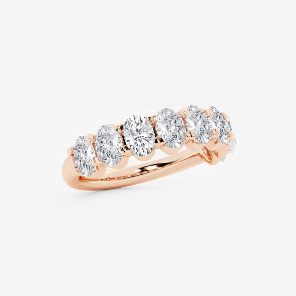Lucy - Graceful Oval Design Wedding Ring