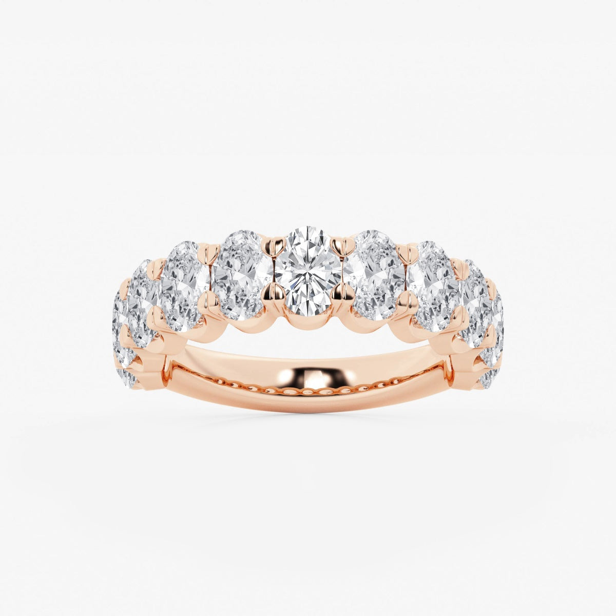 Lucy - Graceful Oval Design Wedding Ring
