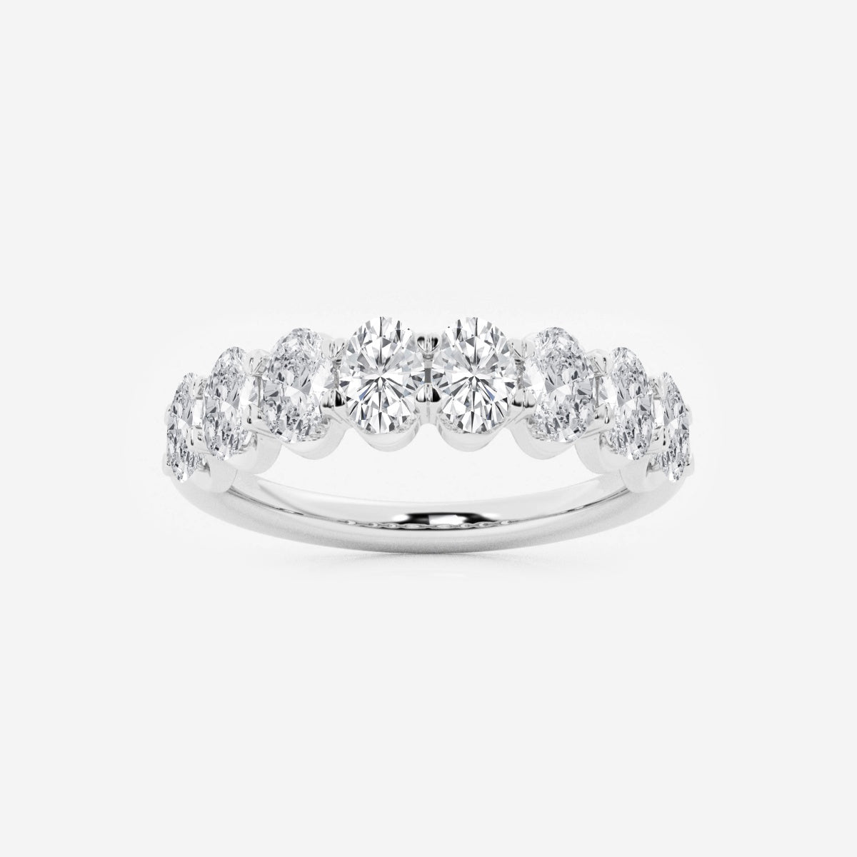 Lucy - Graceful Oval Design Wedding Ring