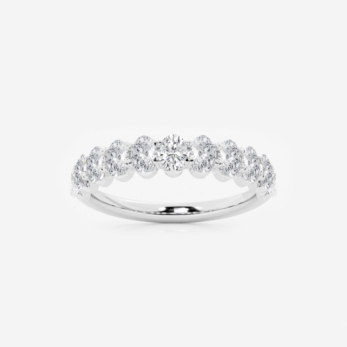 Lucy - Graceful Oval Design Wedding Ring