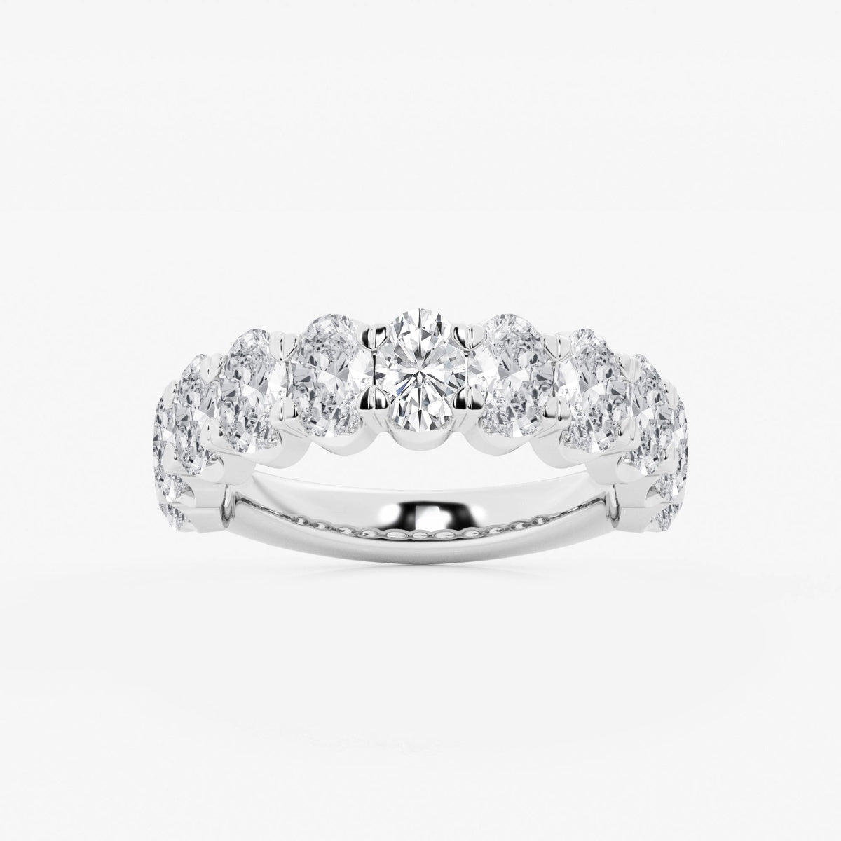 Lucy - Graceful Oval Design Wedding Ring