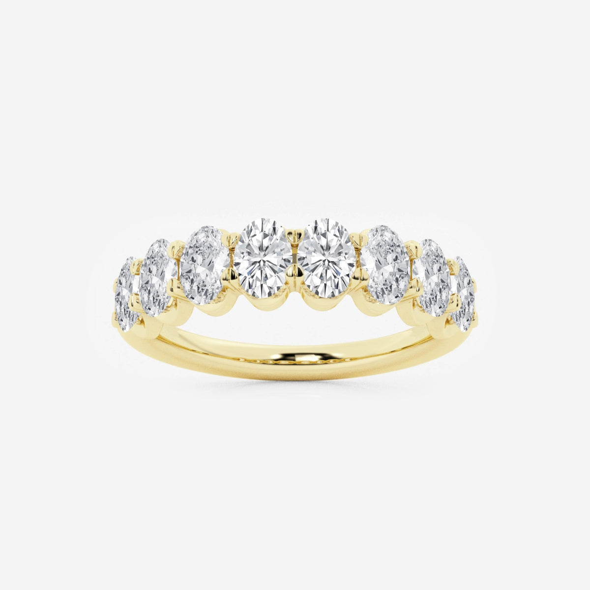 Lucy - Graceful Oval Design Wedding Ring