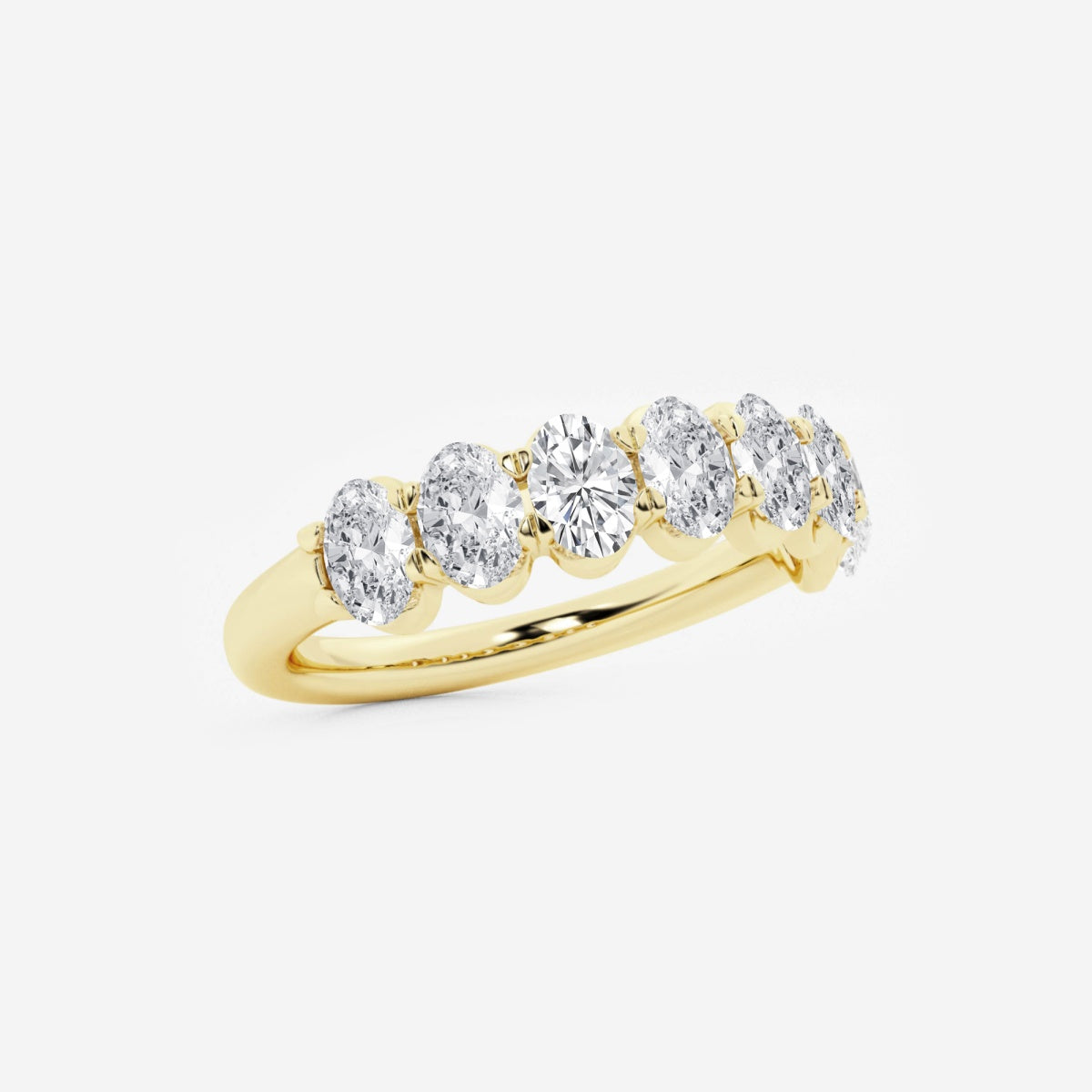 Lucy - Graceful Oval Design Wedding Ring
