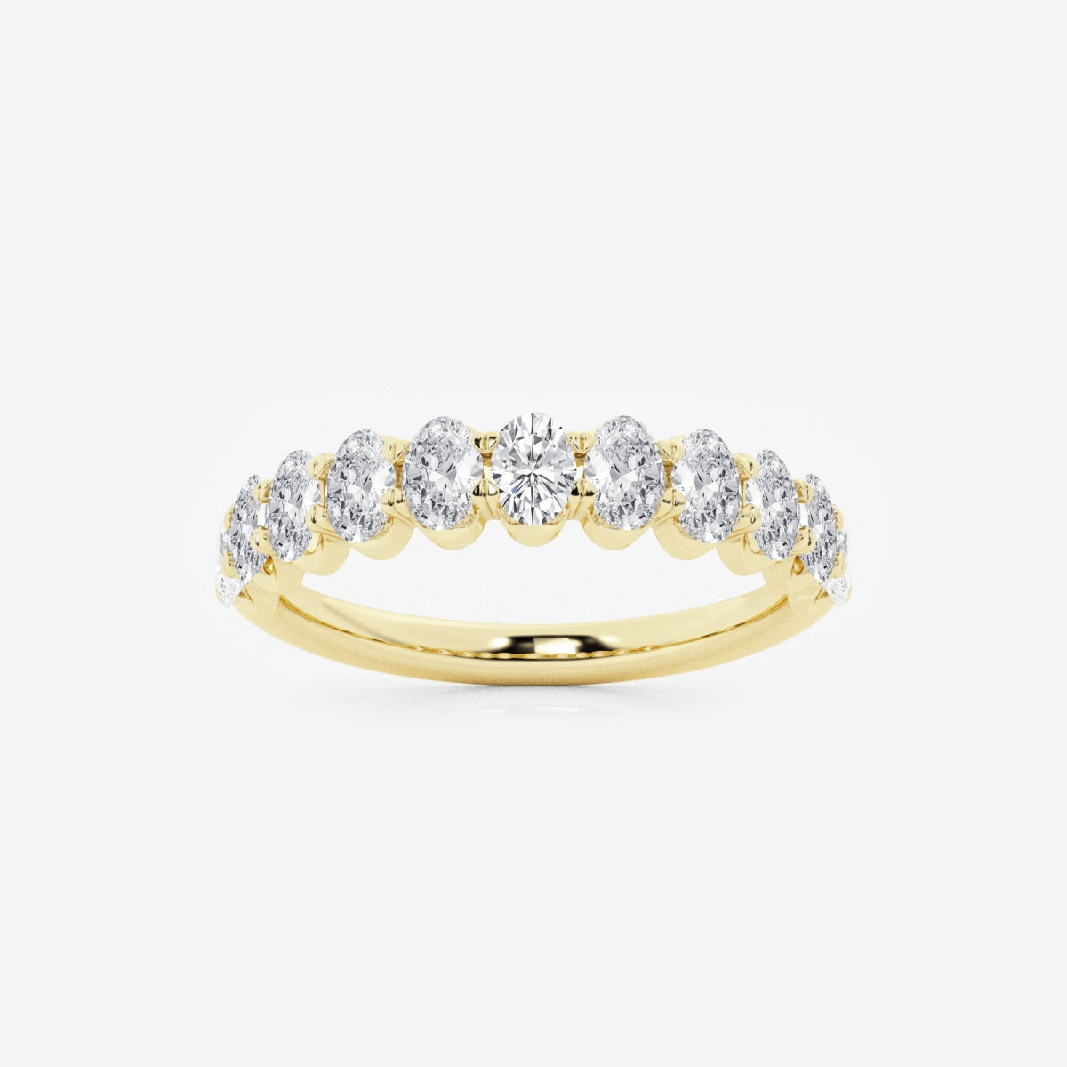 Lucy - Graceful Oval Design Wedding Ring