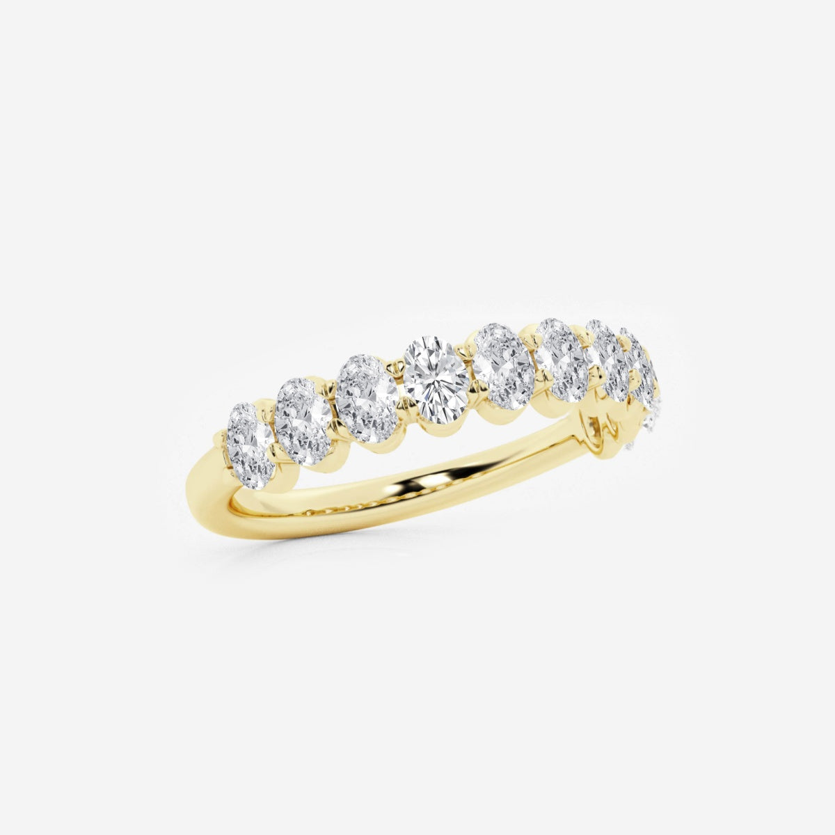 Lucy - Graceful Oval Design Wedding Ring