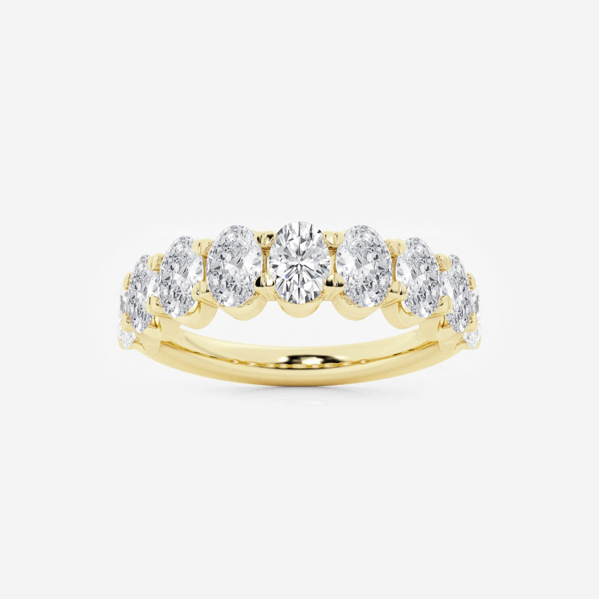 Lucy - Graceful Oval Design Wedding Ring