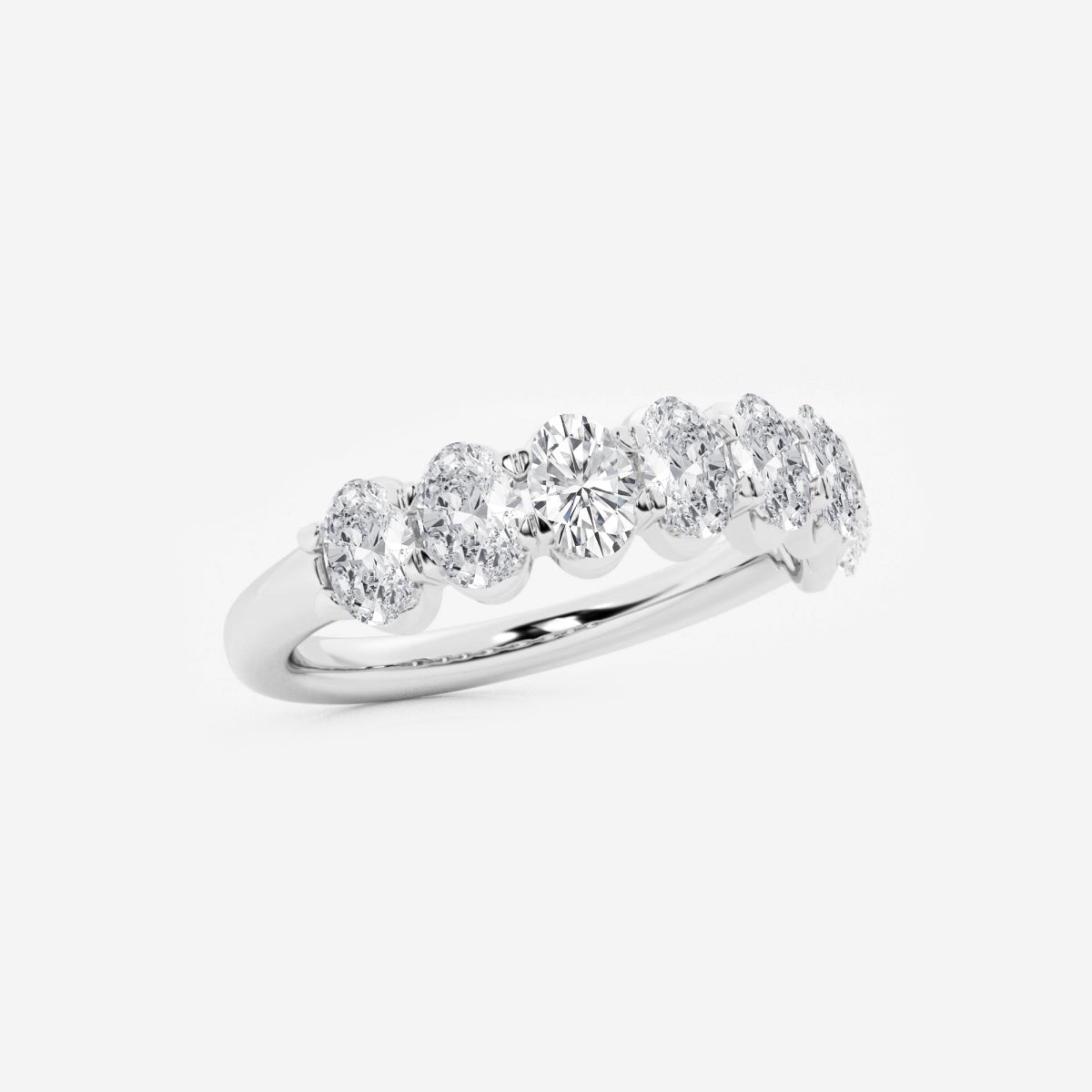 Lucy - Graceful Oval Design Wedding Ring