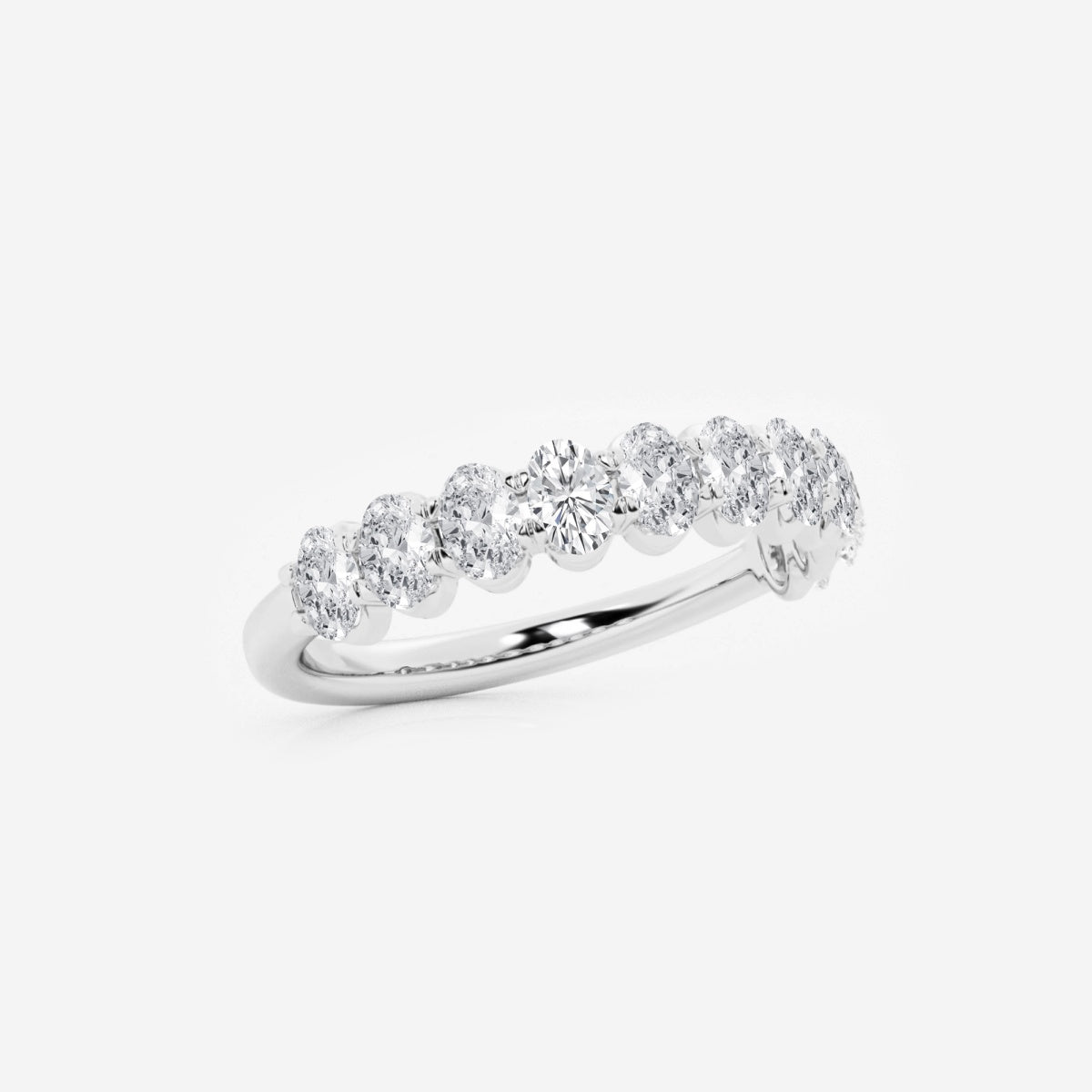 Lucy - Graceful Oval Design Wedding Ring