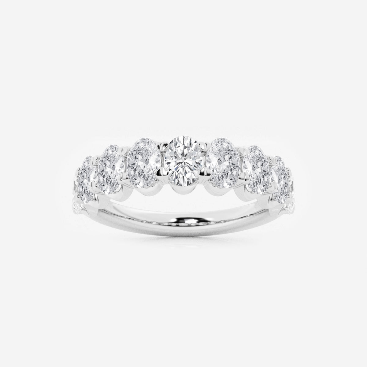Lucy - Graceful Oval Design Wedding Ring