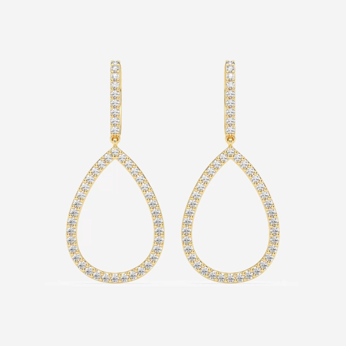 Inaya - Sleek Teardrop Design Earrings
