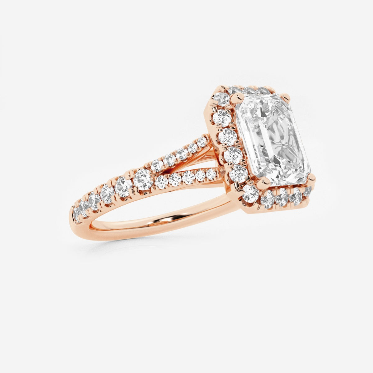 Sophia - Split Shank Halo Engagement Ring