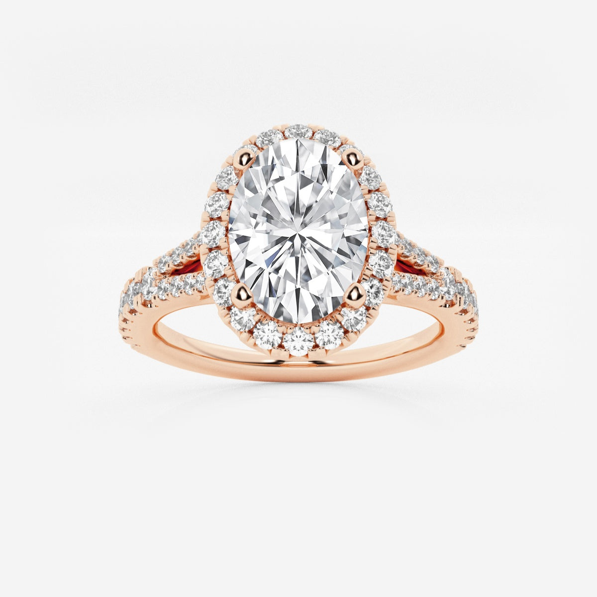 Sophia - Split Shank Halo Engagement Ring