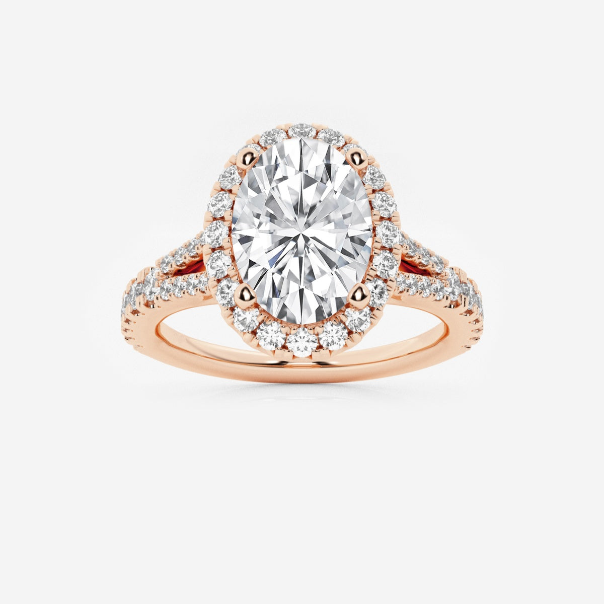 Sophia - Split Shank Halo Engagement Ring