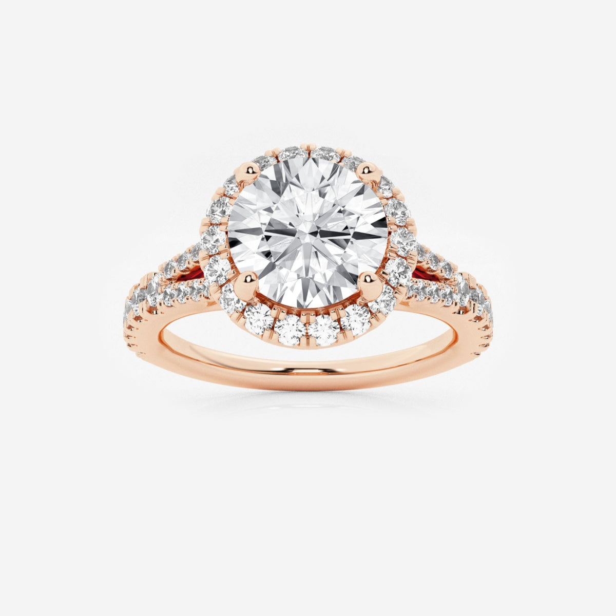 Sophia - Split Shank Halo Engagement Ring