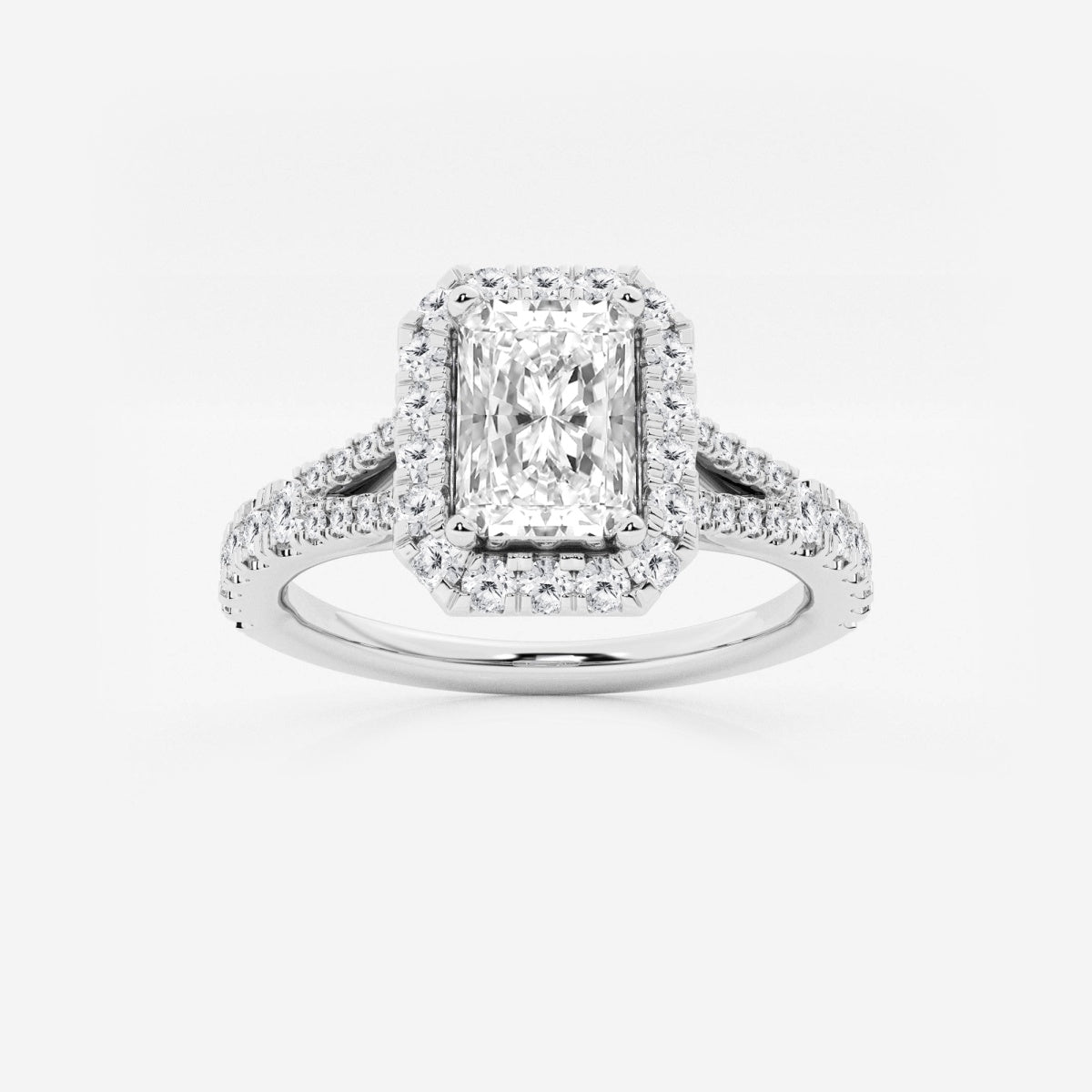 Sophia - Split Shank Halo Engagement Ring