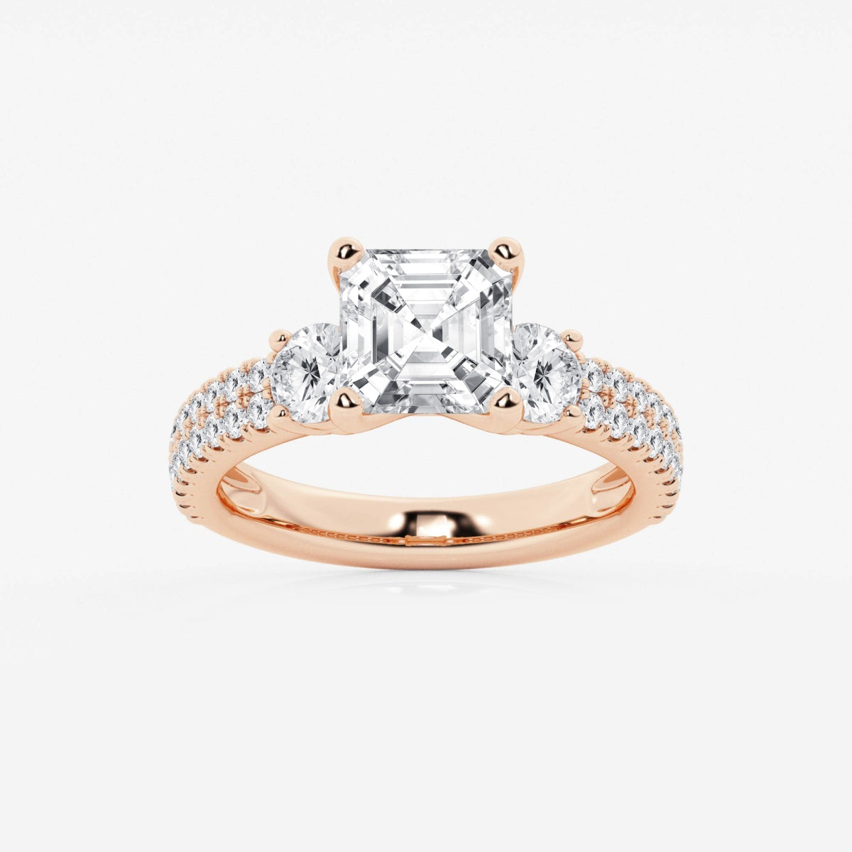 Vivienne - Double Row Accents Engagement Ring