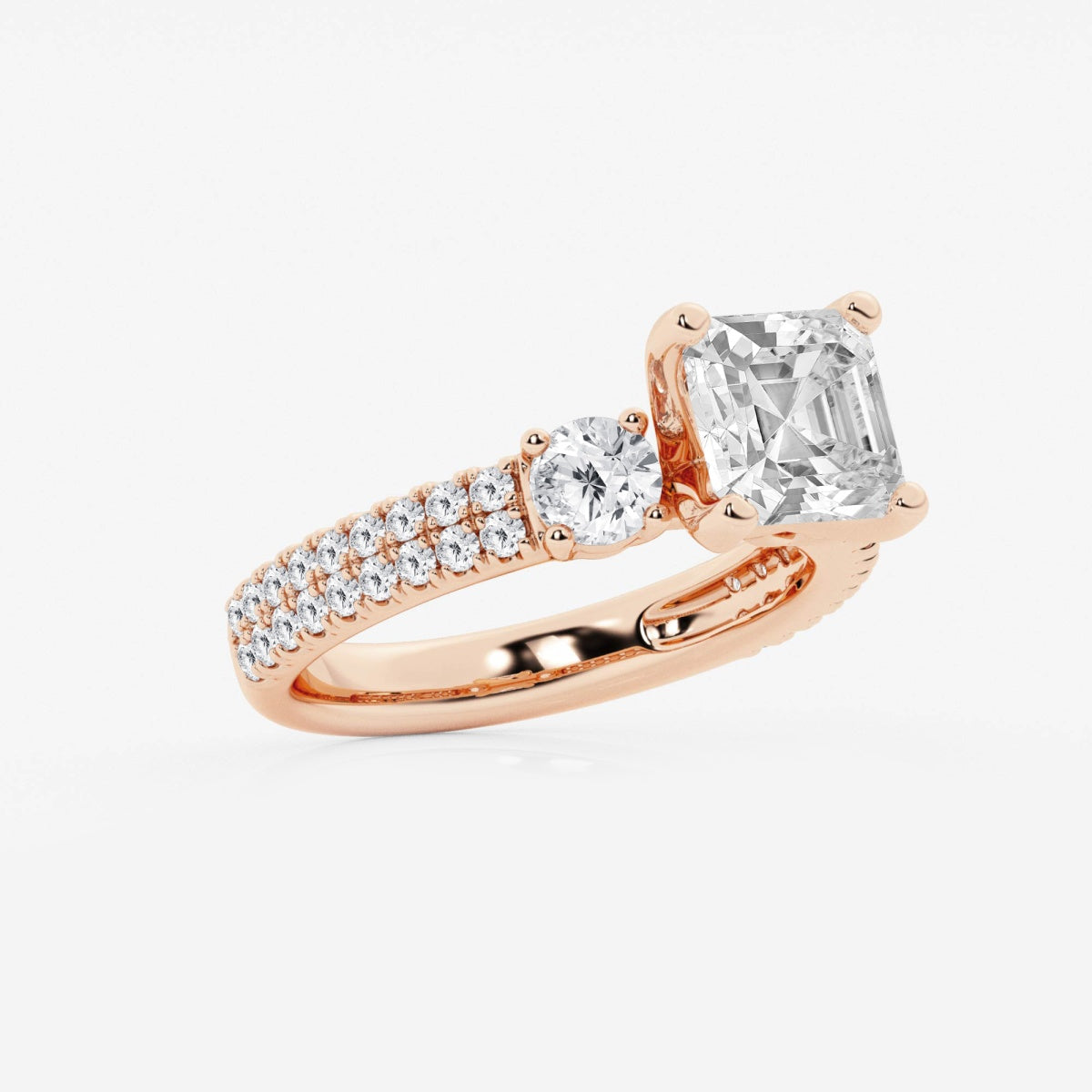Vivienne - Double Row Accents Engagement Ring