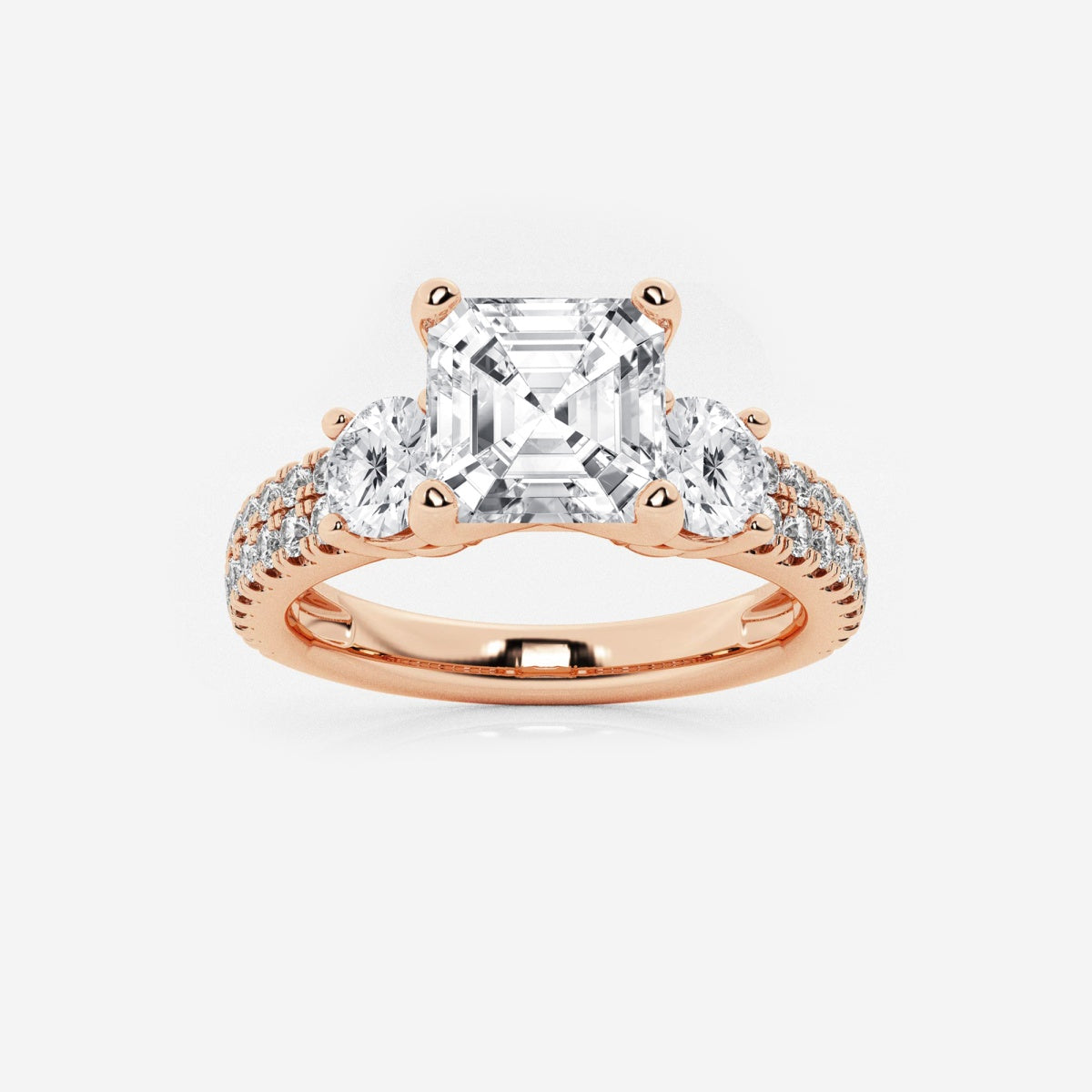 Vivienne - Double Row Accents Engagement Ring