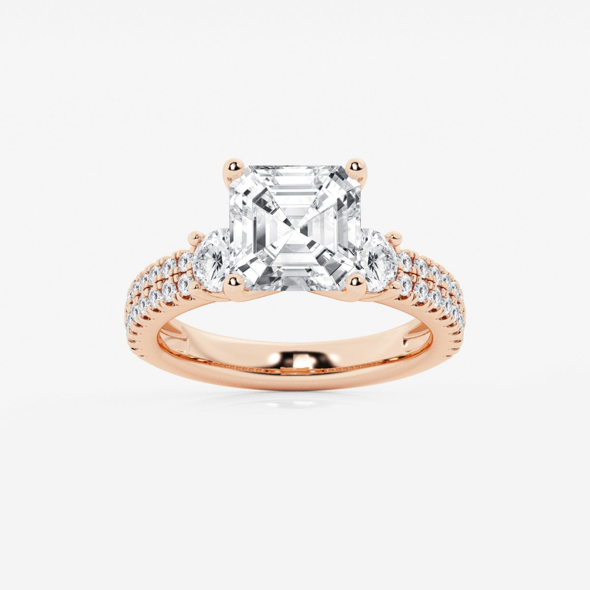 Vivienne - Double Row Accents Engagement Ring