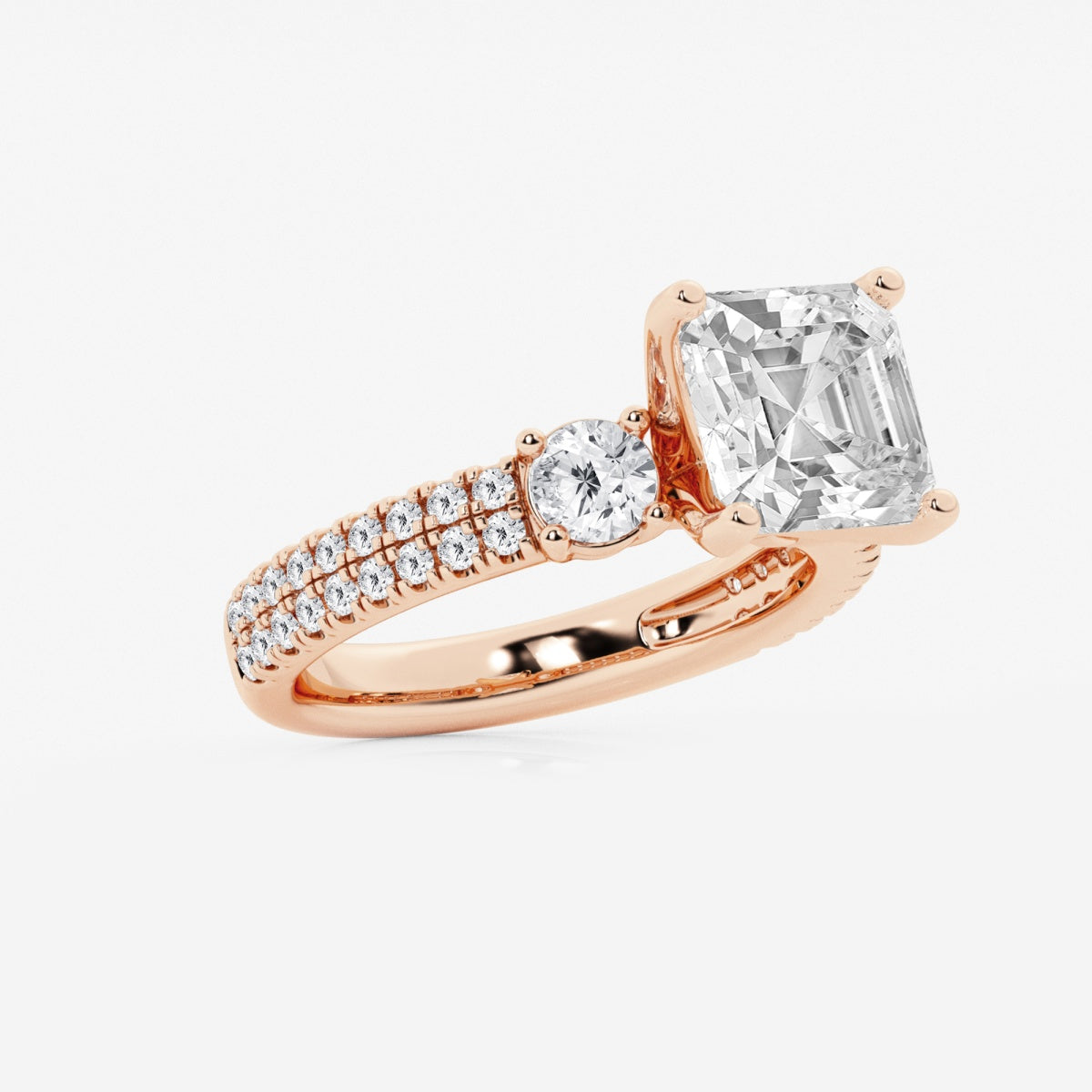 Vivienne - Double Row Accents Engagement Ring