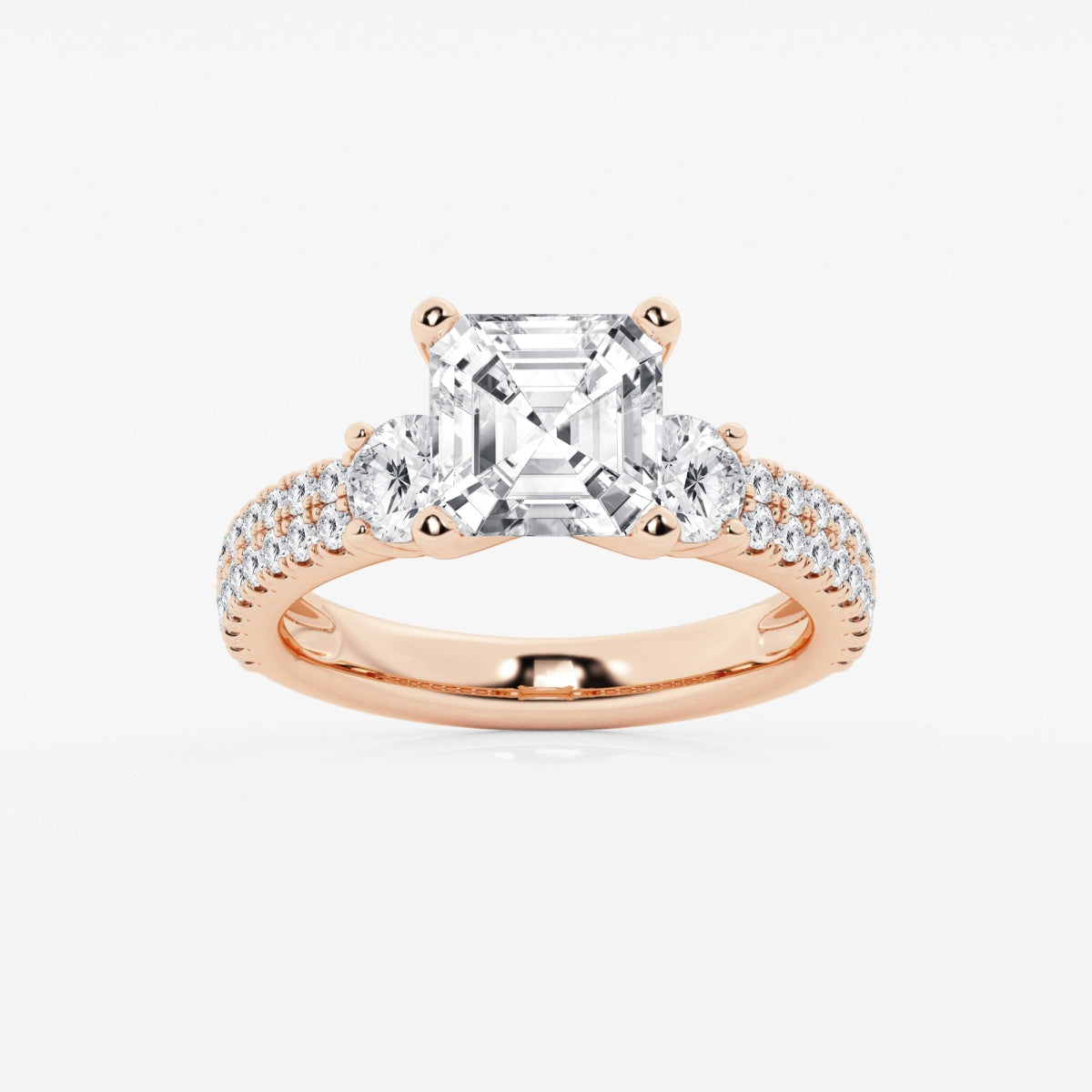 Vivienne - Double Row Accents Engagement Ring
