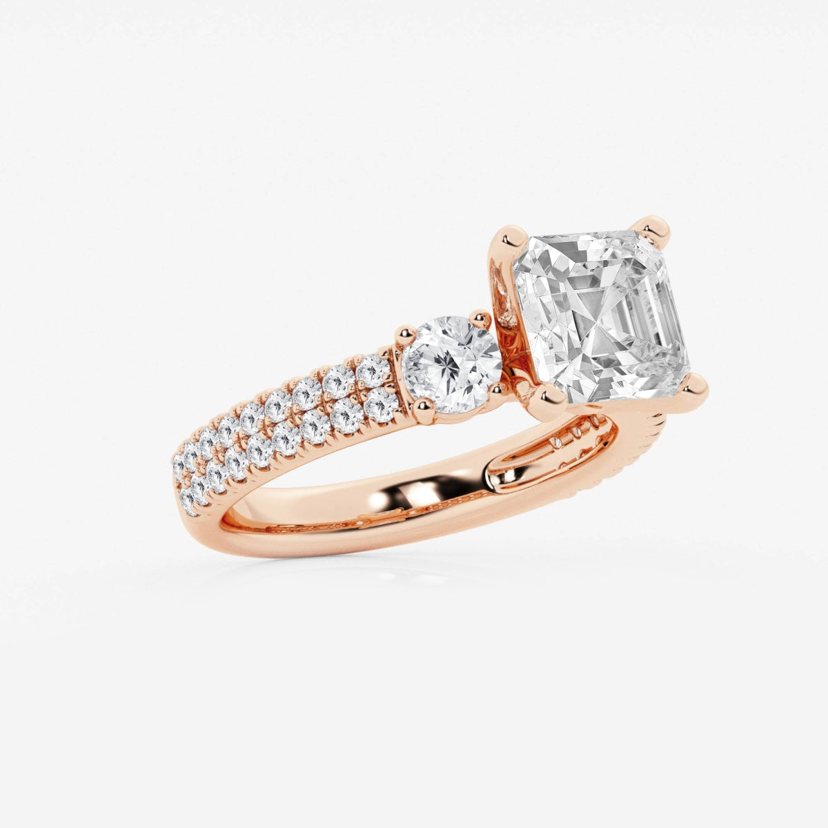 Vivienne - Double Row Accents Engagement Ring