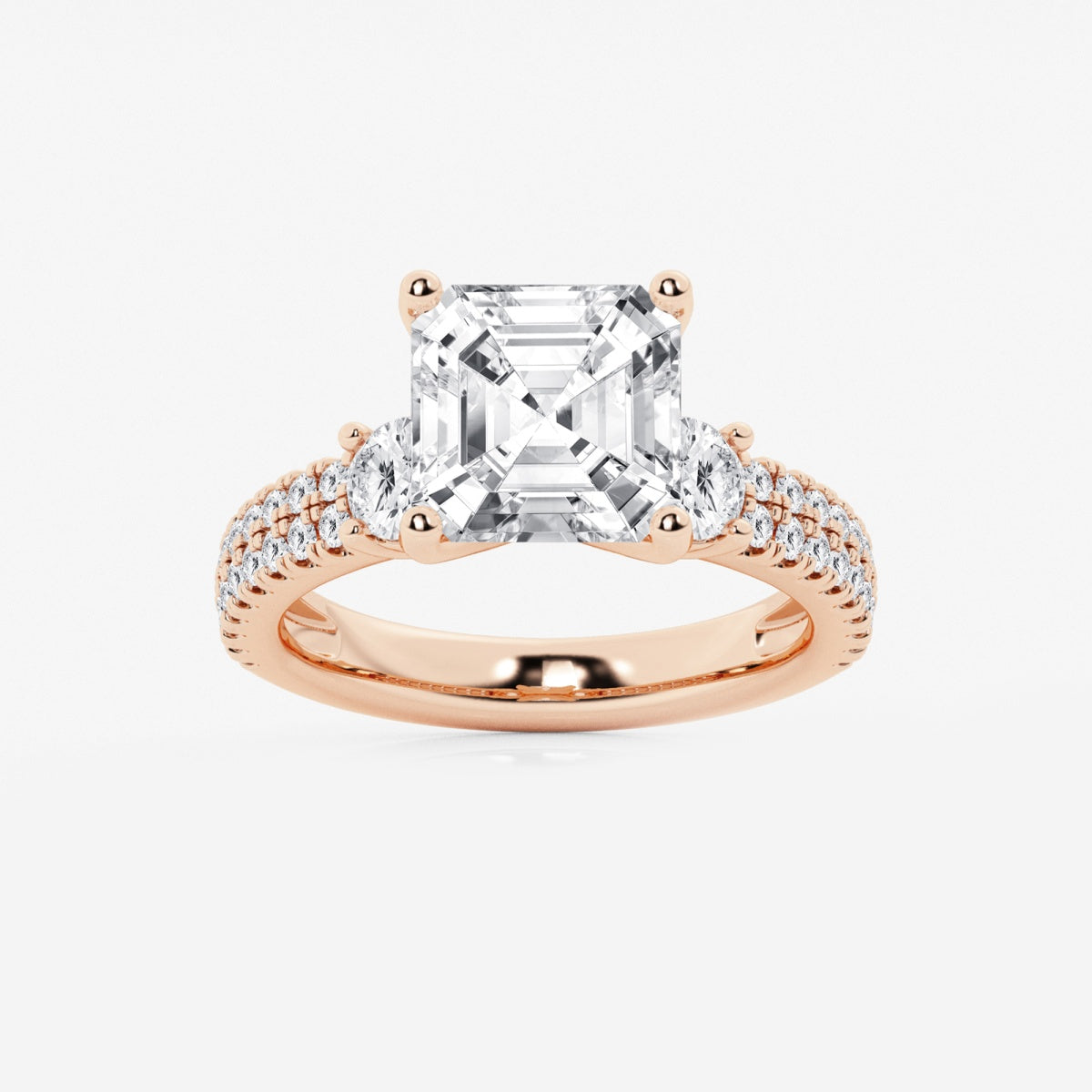 Vivienne - Double Row Accents Engagement Ring