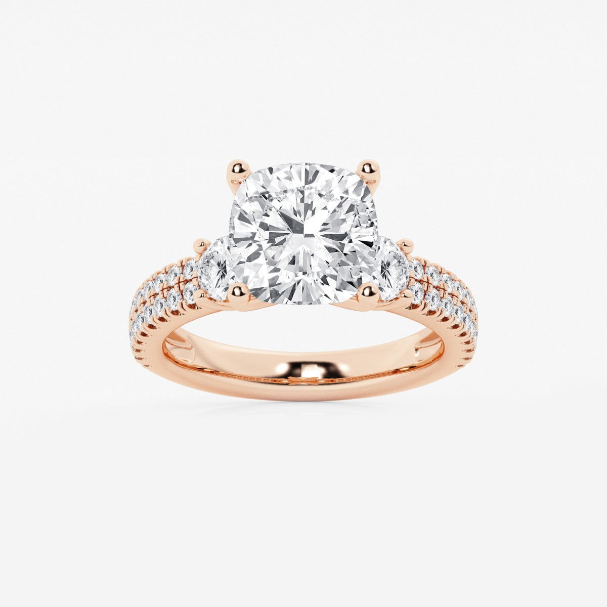 Vivienne - Double Row Accents Engagement Ring