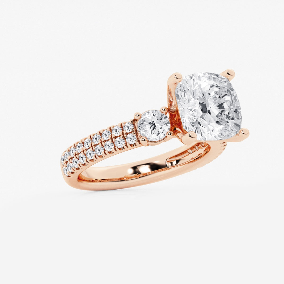 Vivienne - Double Row Accents Engagement Ring