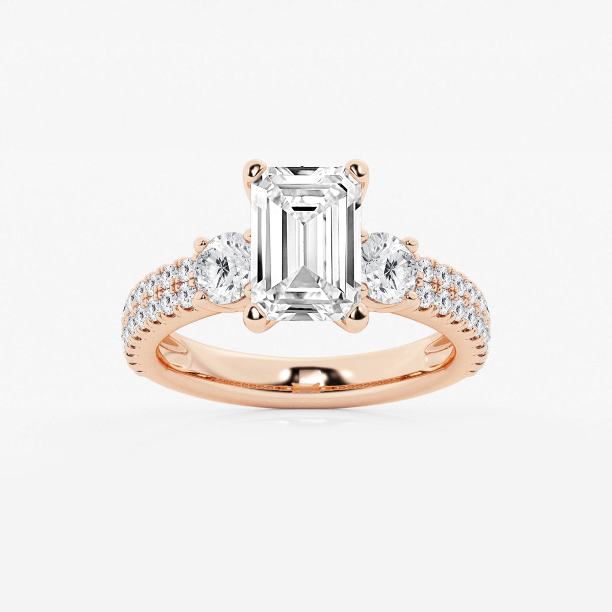 Vivienne - Double Row Accents Engagement Ring