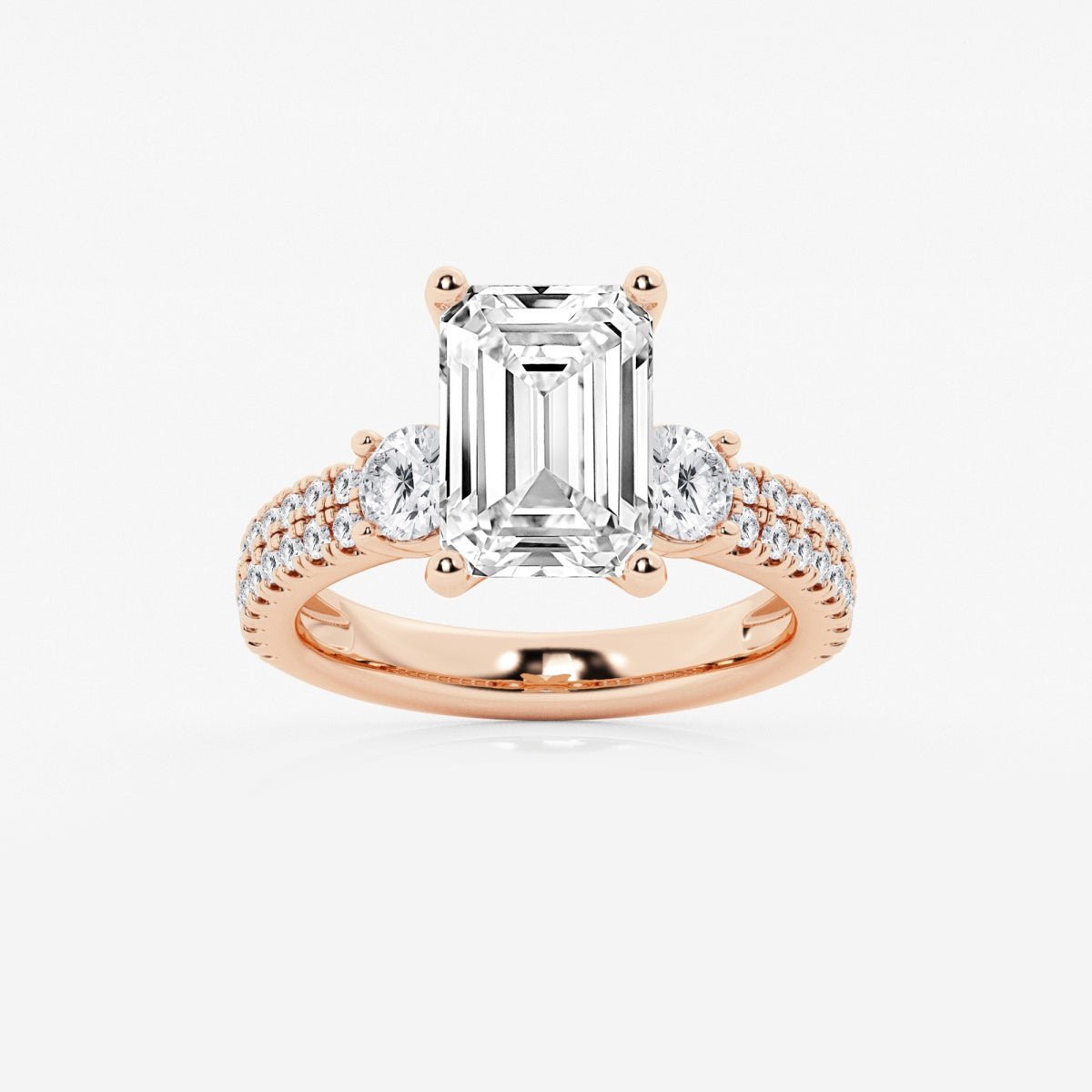 Vivienne - Double Row Accents Engagement Ring