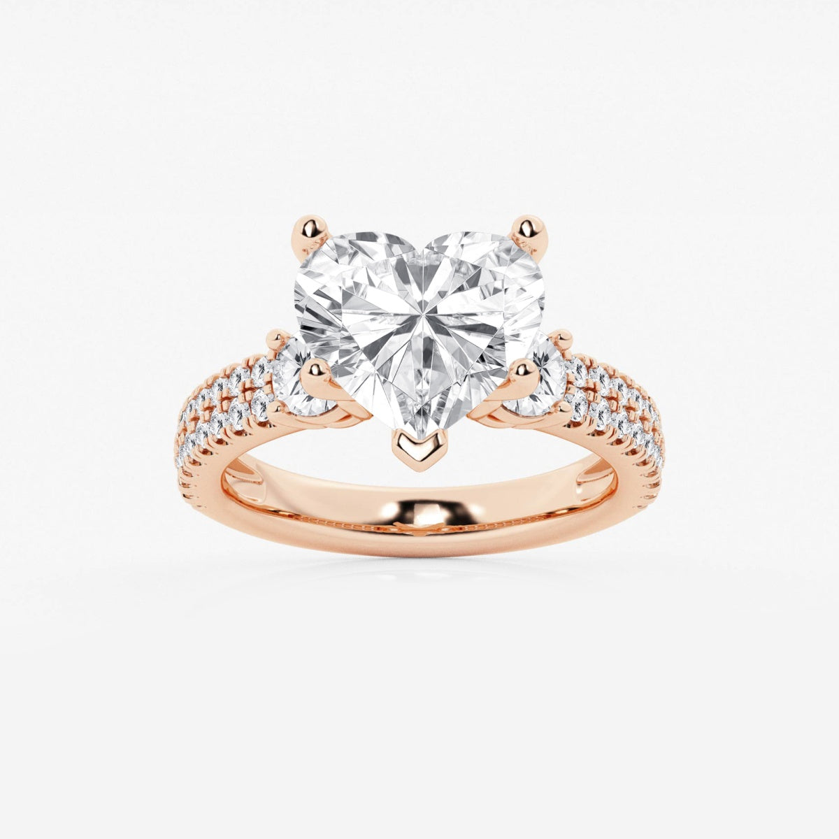 Vivienne - Double Row Accents Engagement Ring