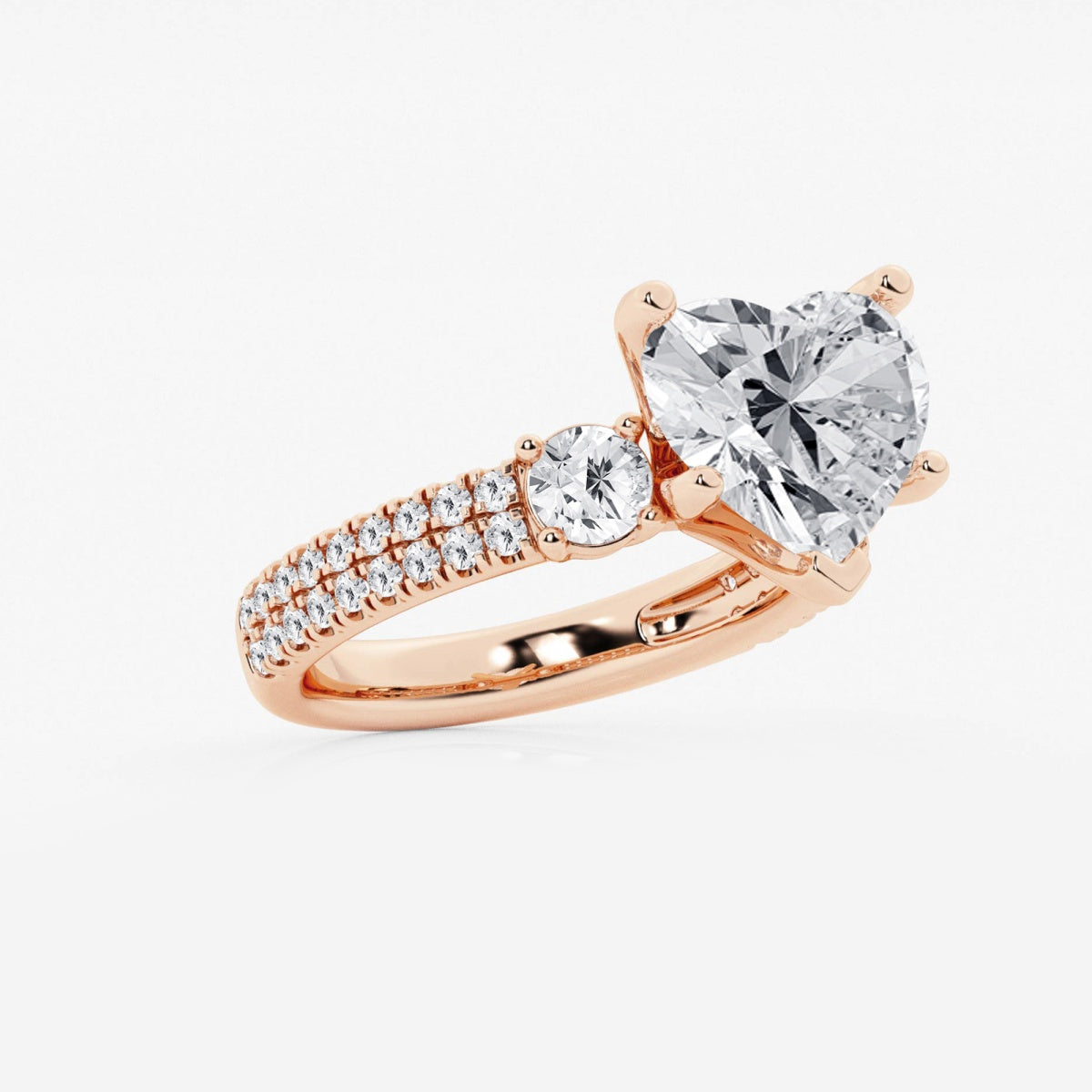 Vivienne - Double Row Accents Engagement Ring