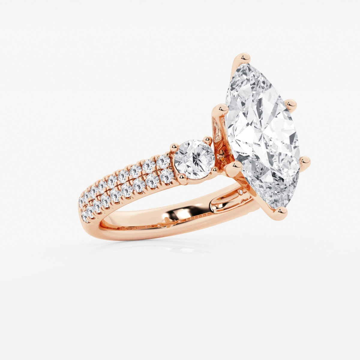 Vivienne - Double Row Accents Engagement Ring