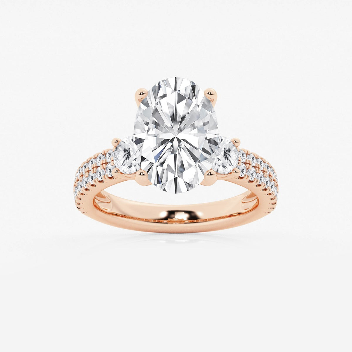 Vivienne - Double Row Accents Engagement Ring