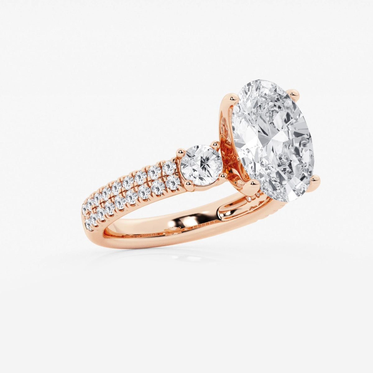 Vivienne - Double Row Accents Engagement Ring