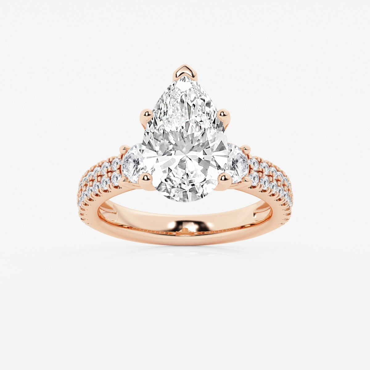 Vivienne - Double Row Accents Engagement Ring