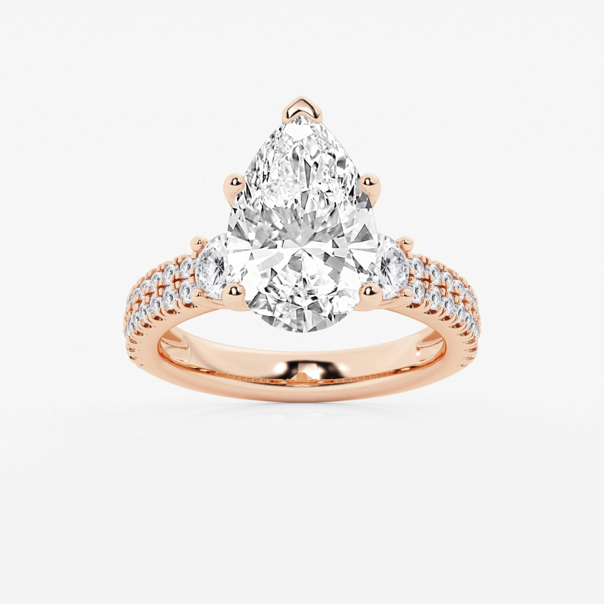 Vivienne - Double Row Accents Engagement Ring