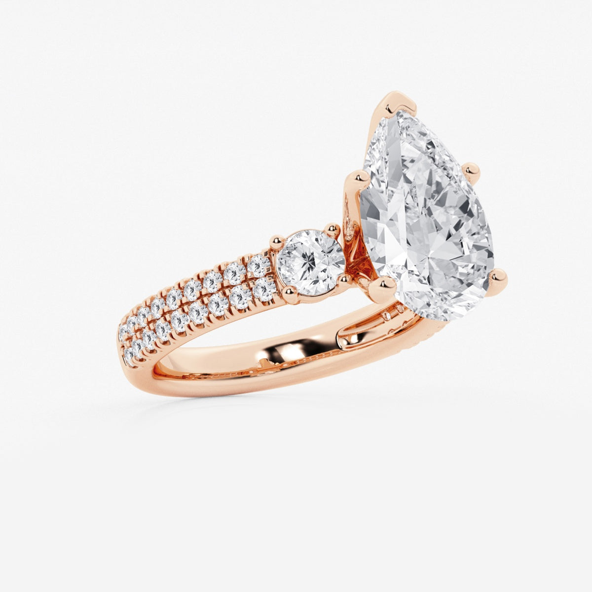 Vivienne - Double Row Accents Engagement Ring