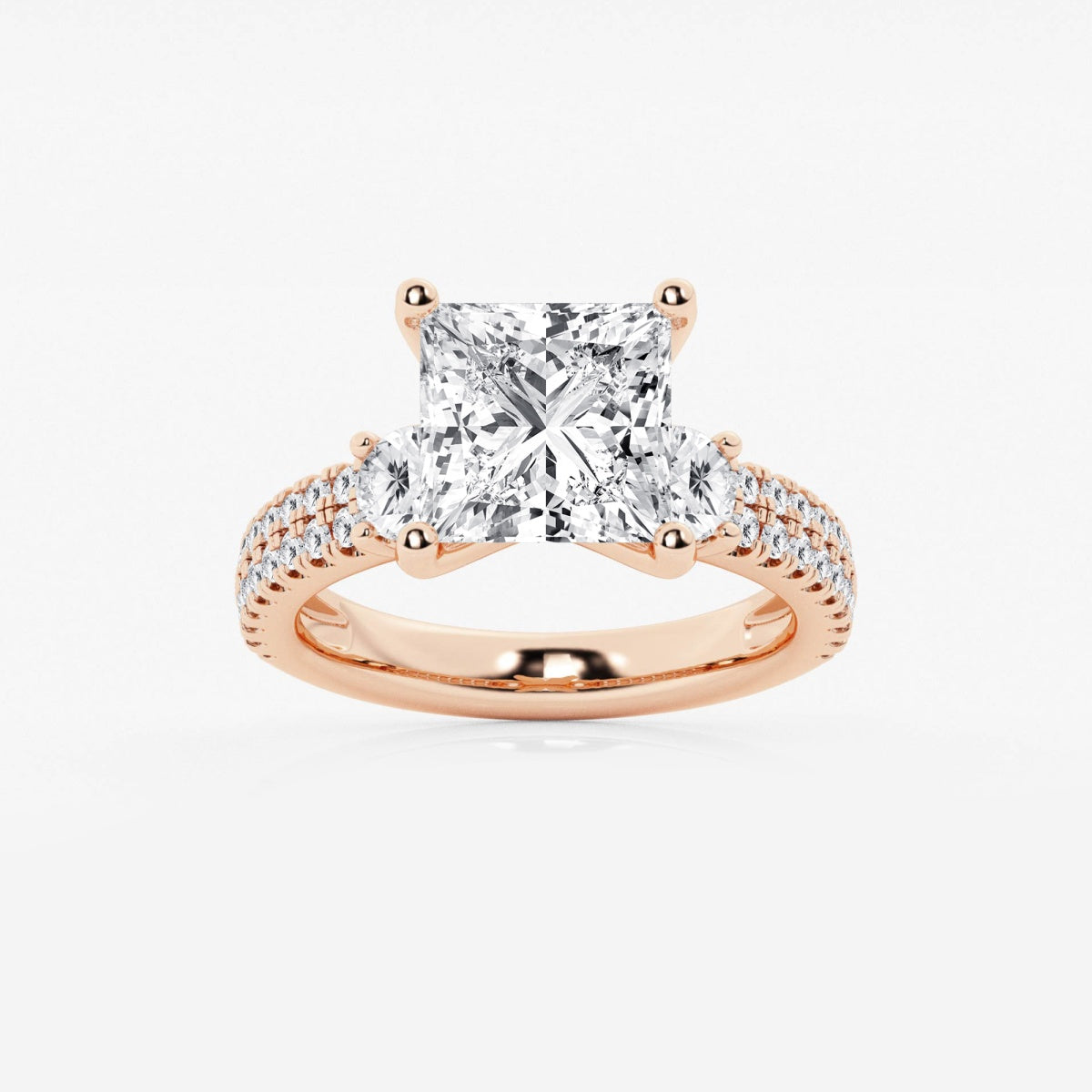 Vivienne - Double Row Accents Engagement Ring