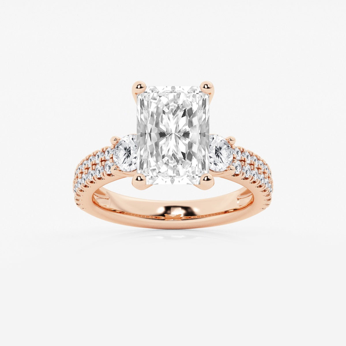 Vivienne - Double Row Accents Engagement Ring