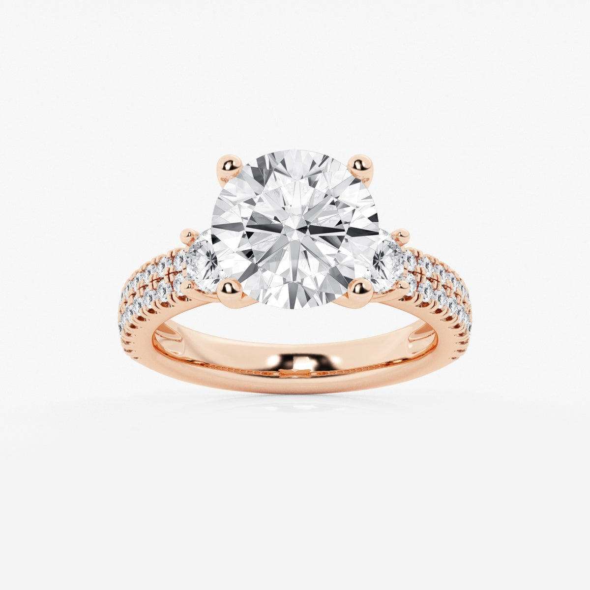 Vivienne - Double Row Accents Engagement Ring