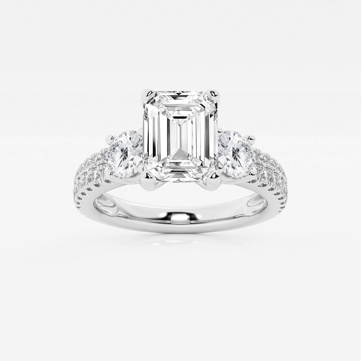 Vivienne - Double Row Accents Engagement Ring