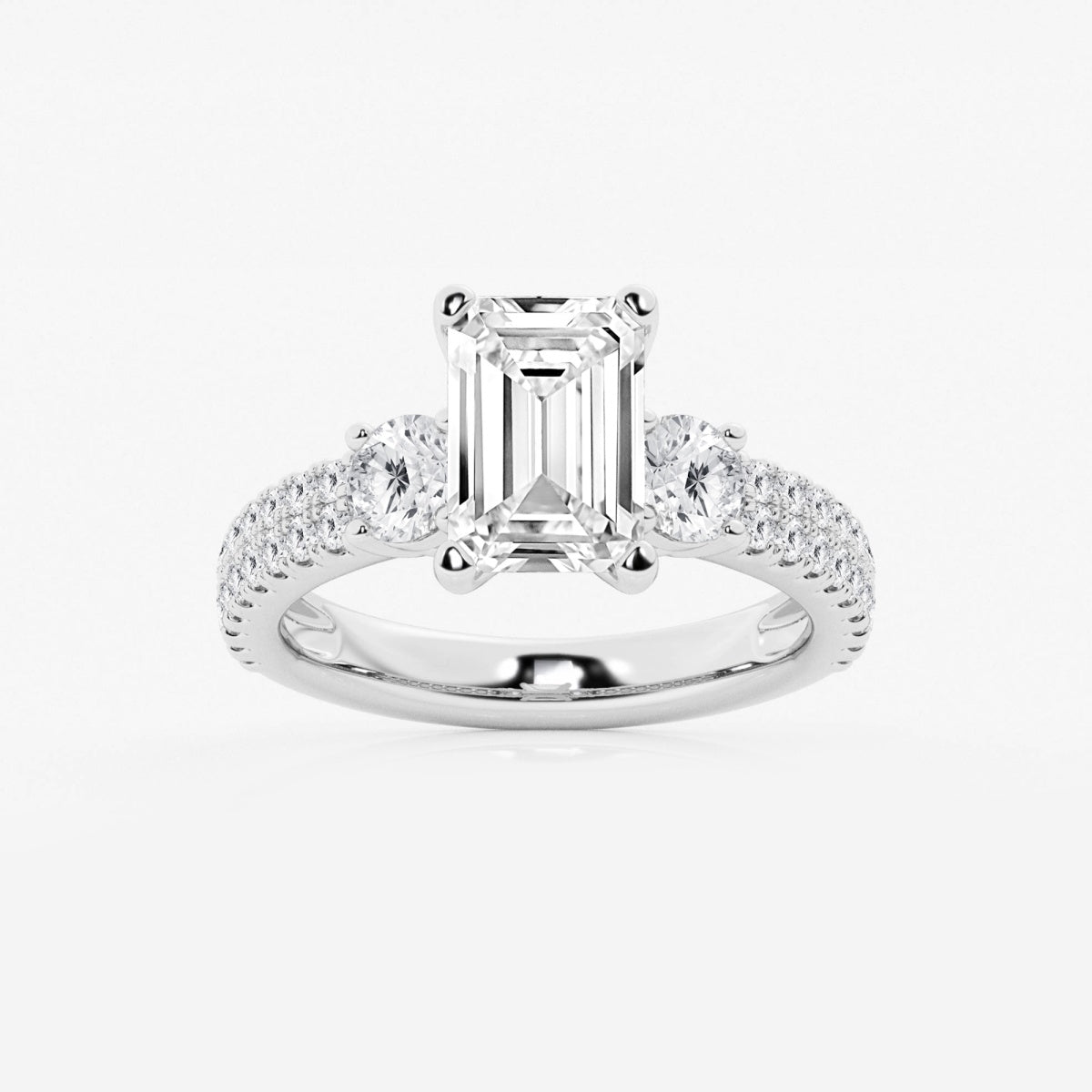 Vivienne - Double Row Accents Engagement Ring