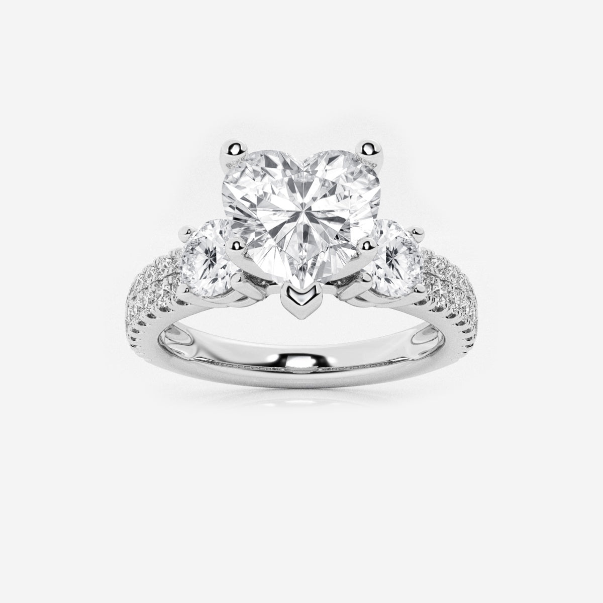 Vivienne - Double Row Accents Engagement Ring