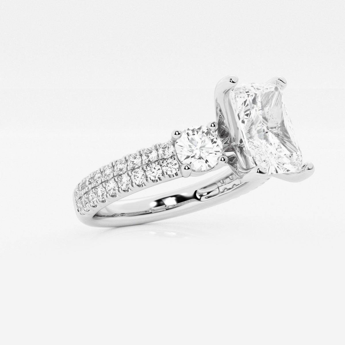 Vivienne - Double Row Accents Engagement Ring