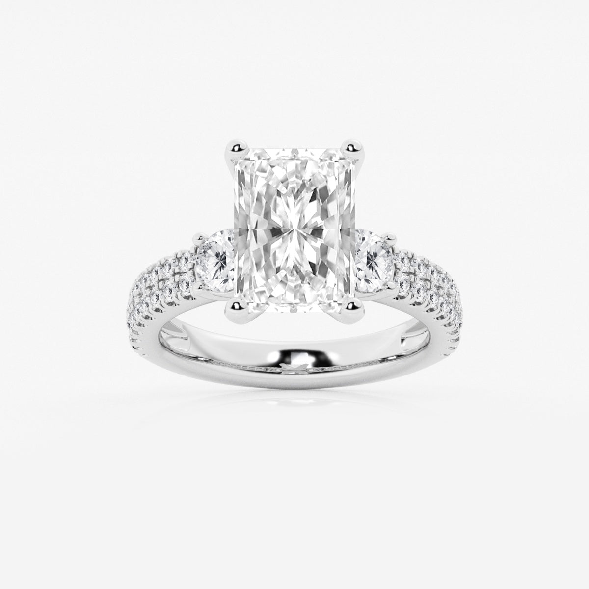 Vivienne - Double Row Accents Engagement Ring