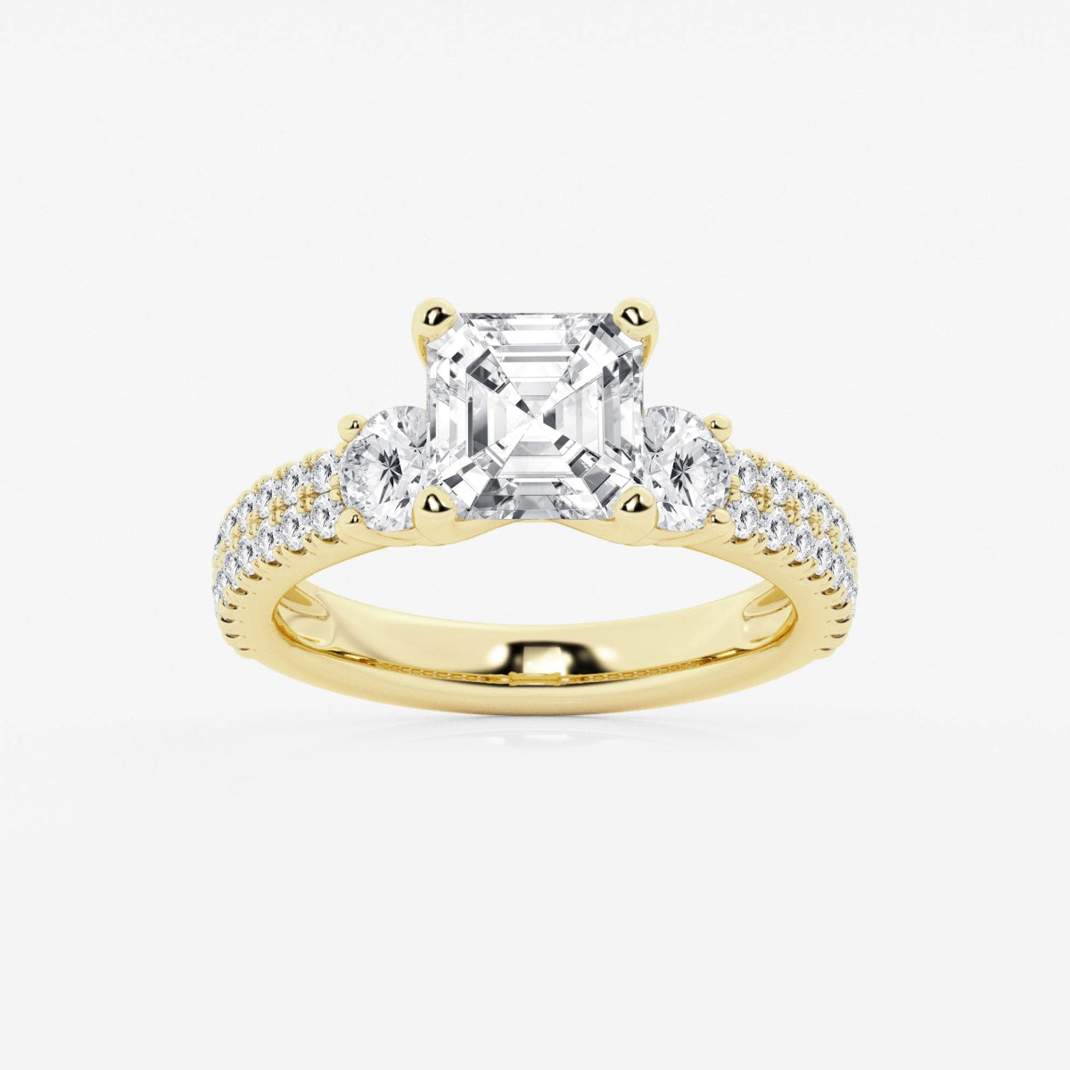 Vivienne - Double Row Accents Engagement Ring