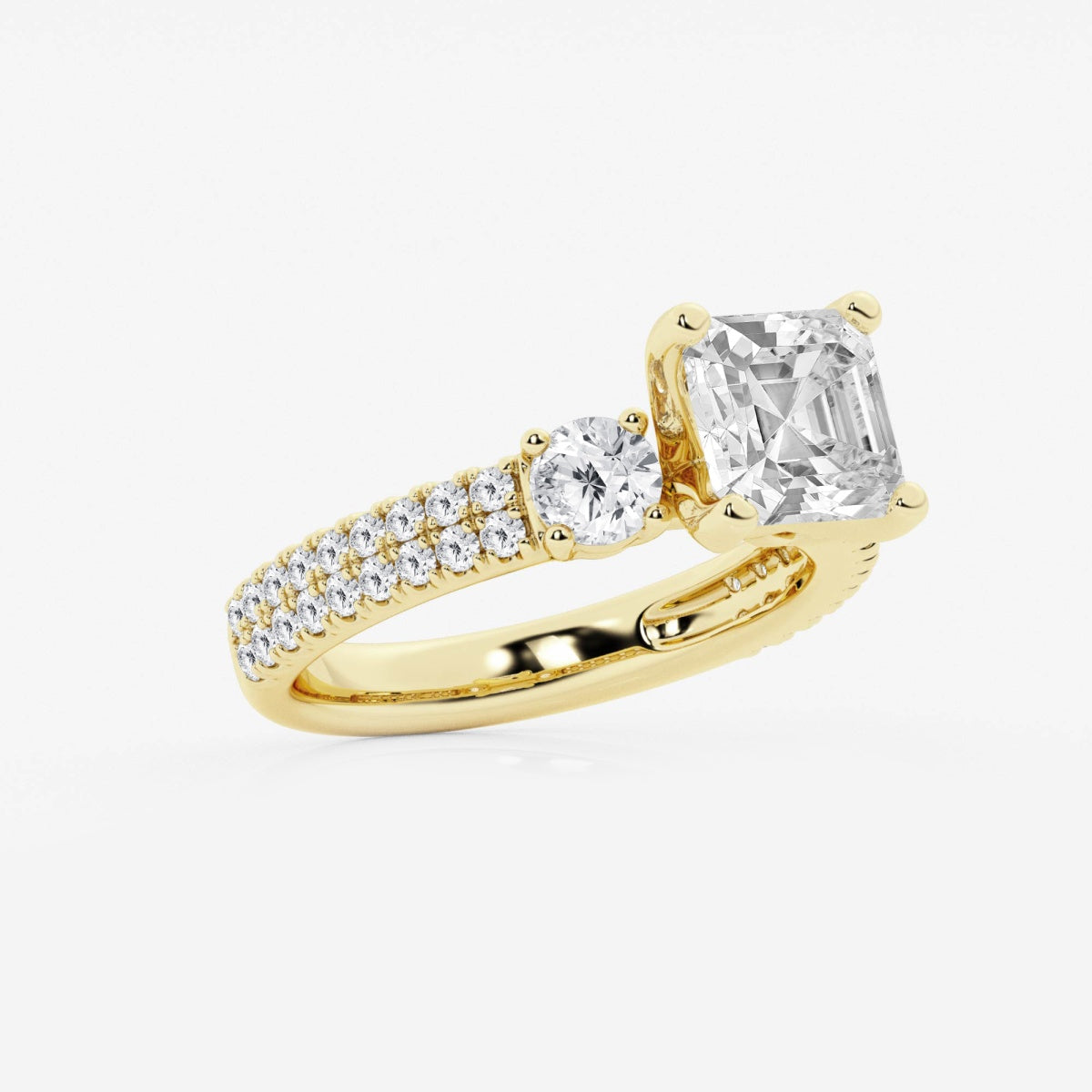 Vivienne - Double Row Accents Engagement Ring