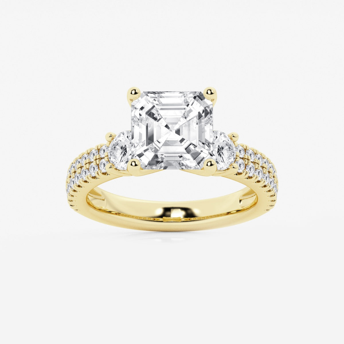 Vivienne - Double Row Accents Engagement Ring